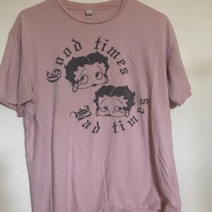 Pink Graphic Betty Boop T-Shirt